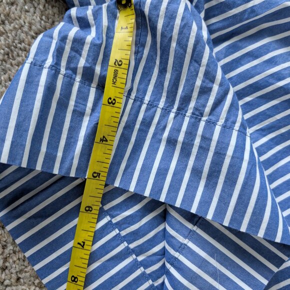 Banana Republic Blue and White Striped Cotton Shorts - Picture 5 of 7